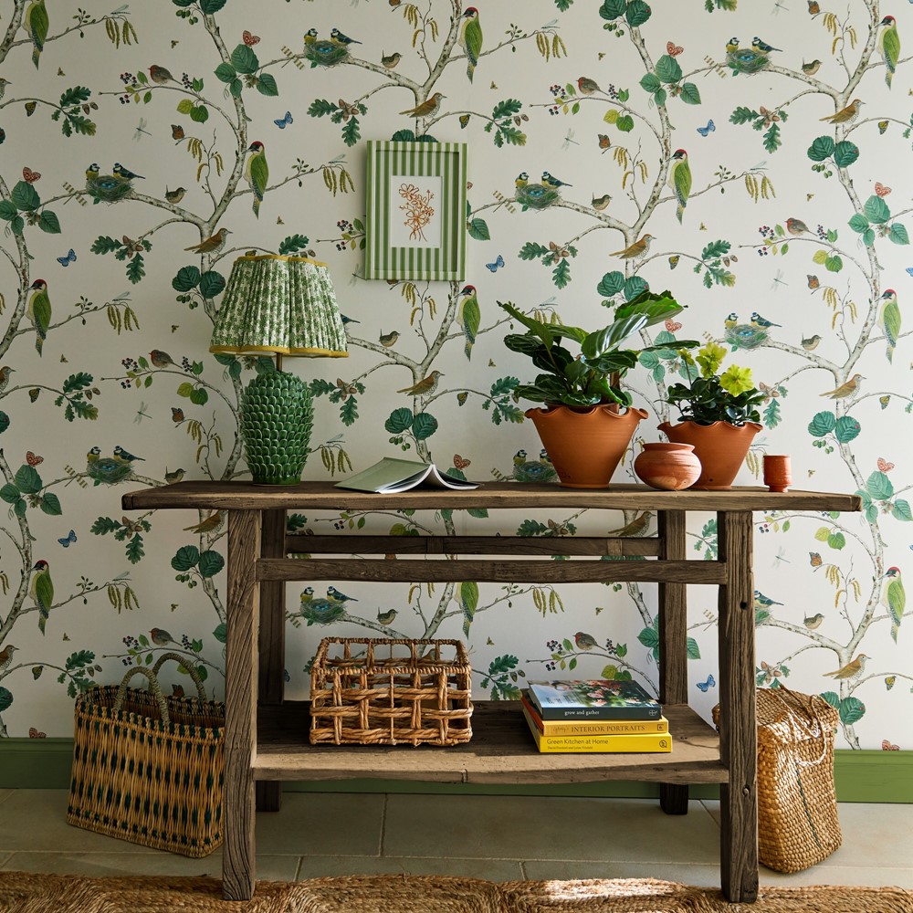 Woodland Chorus Wallpaper 217230 by Sanderson in Botanical Multi